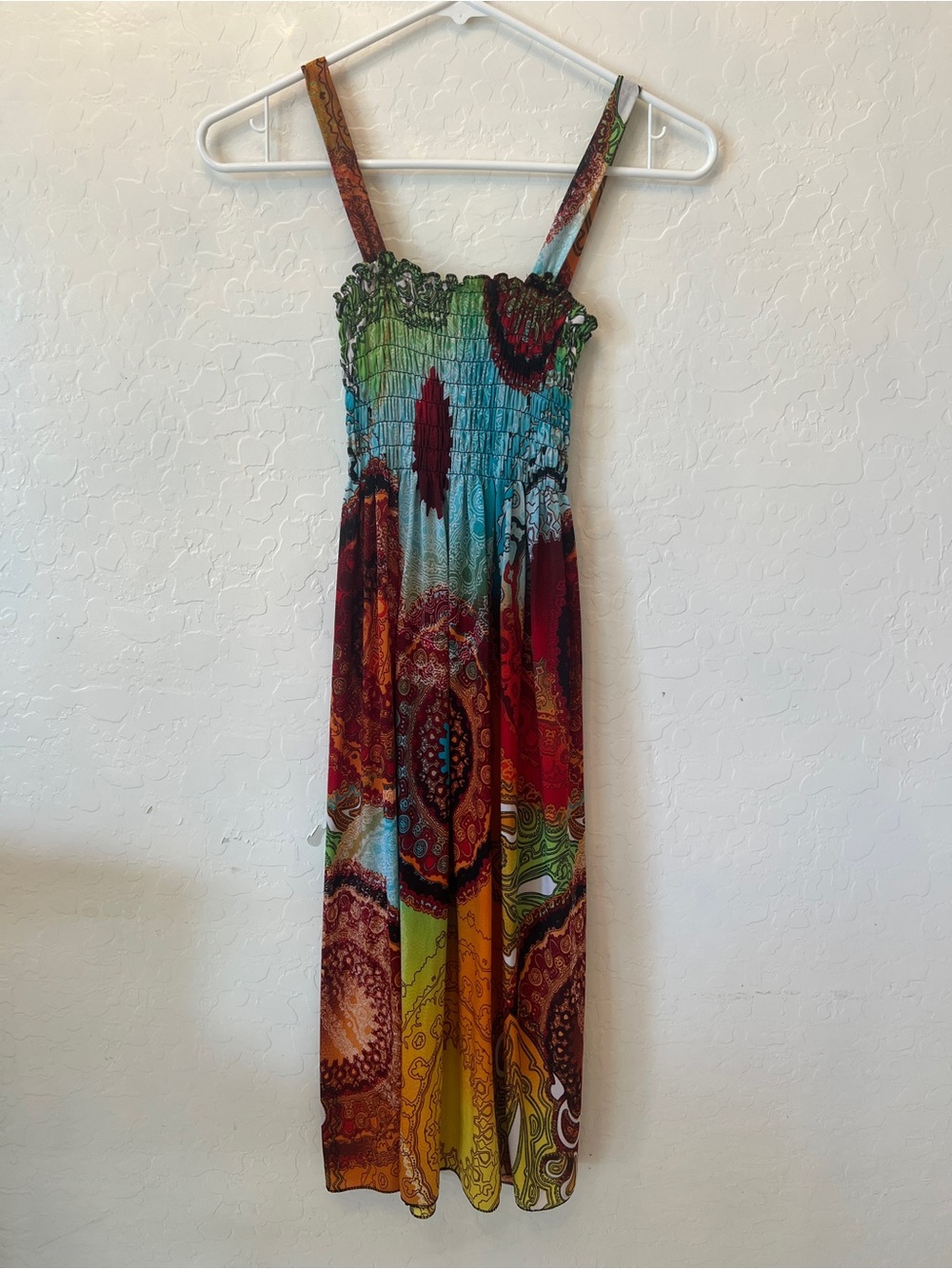 Multi-Color Bohemian Midi Sundress - XS / SMALL